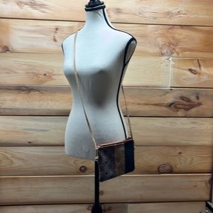 Cork Lightweight Navy stand and Lattice Pattern Crossbody Shoulder Bag